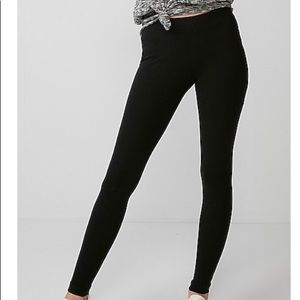 Express black mid-rise leggings